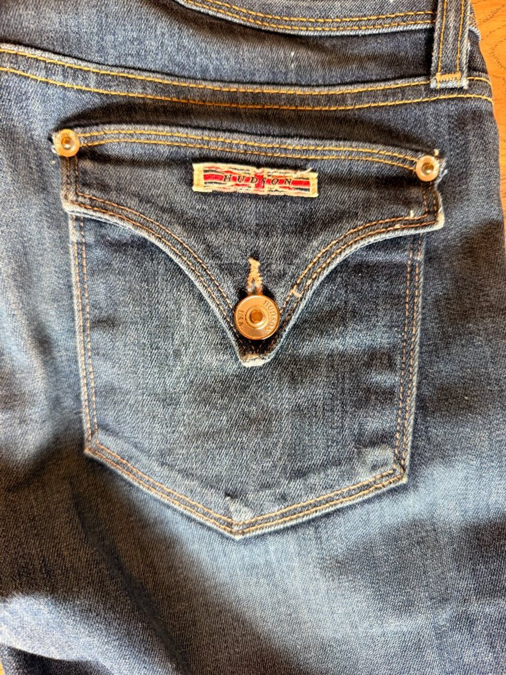 Hudson Cuffed Straight Leg Jeans - Size 25